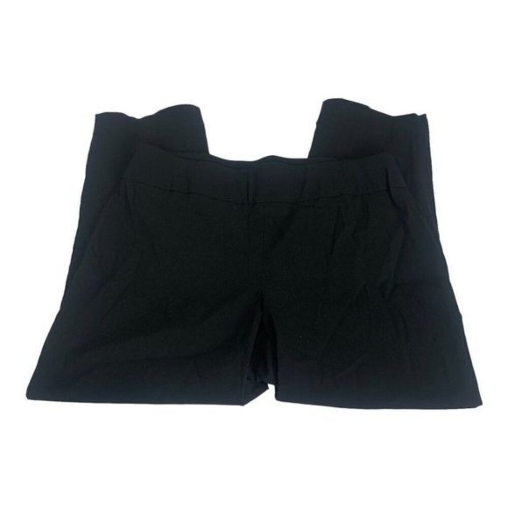 JM Collection Womens Black Pull-On Pants W/ Gold Button Details Size M